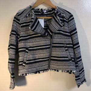 H&M Divided Raw Edged Moto Jacket Blazer